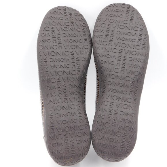 Vionic Brown Patent Leather Faux Croc Embossed Alda Loafers | EUC | 8 Wide - Picture 9 of 12